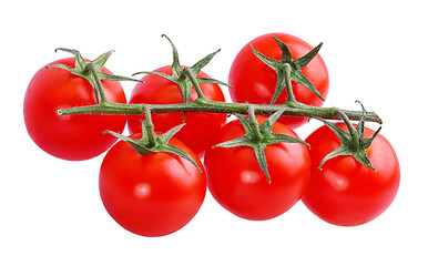 Fresh tomato isolated on white background with clipping path