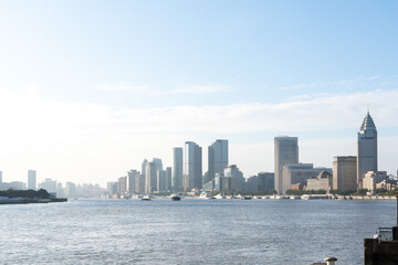 Fototapeta premium ShangHai city skyline at sunrise