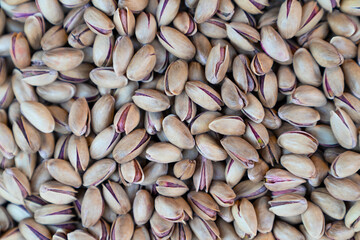 Top view of pistachio as texture background
