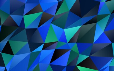 Light Blue, Green vector polygon abstract backdrop.