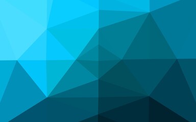 Light BLUE vector triangle mosaic texture.