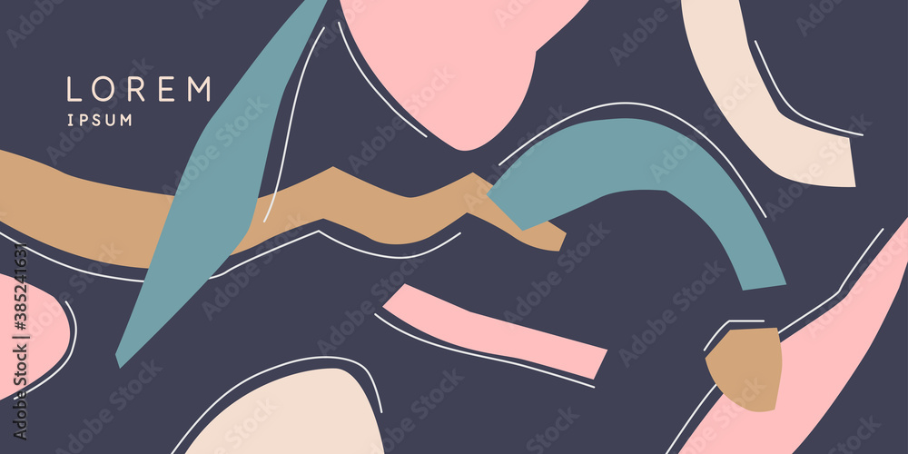 Poster a composition with abstract elements in a popular style. background for your design.