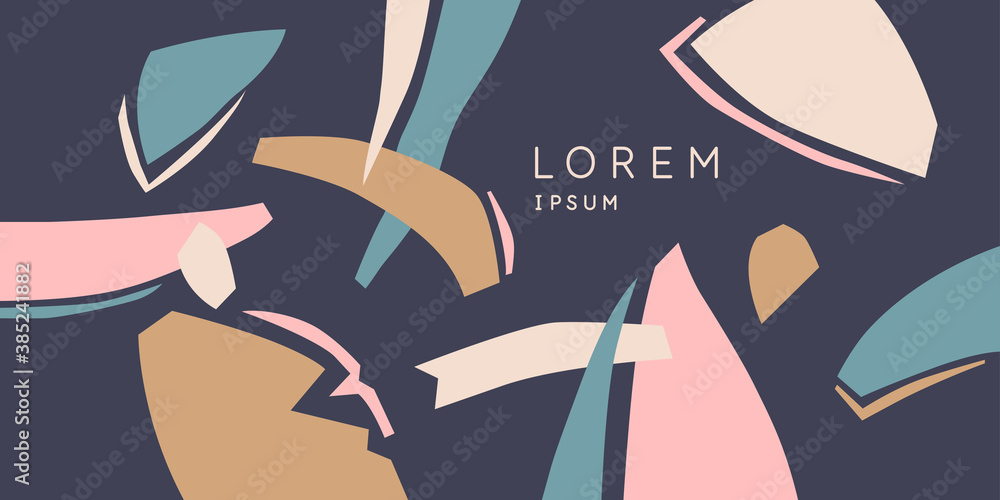 Aufkleber a composition with abstract elements in a popular style. background for your design. poster for a bl