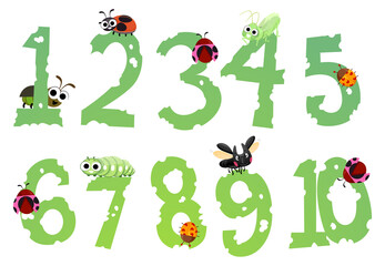 Bugs Leaves Numbers Illustration © BNP Design Studio