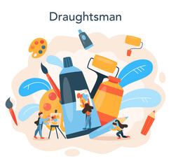 Artist concept illustration. Idea of creative people and profession.