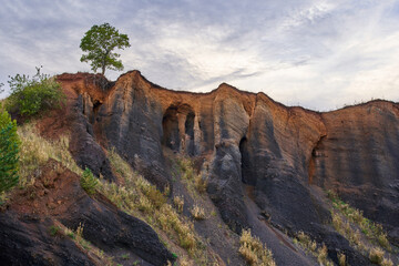 Inside an extinct volcano