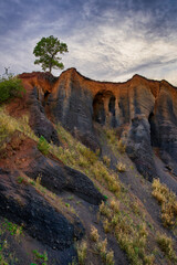 Inside an extinct volcano