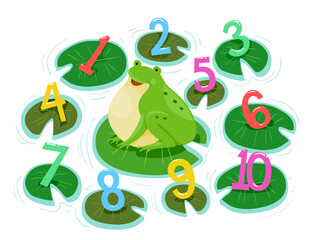 Frog Pond Numbers Illustration