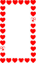 Set of Hearts . Grunge stamps collection.love Shapes for your design.Distressed symbols. Textured Valentine's Day signs.Vector illustration.