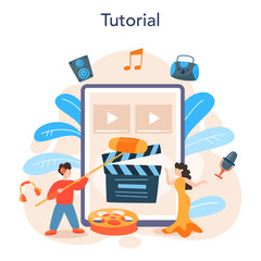 Sound engineer online service or platform. Music production