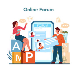 Social volunteer online service or platform. Charity community