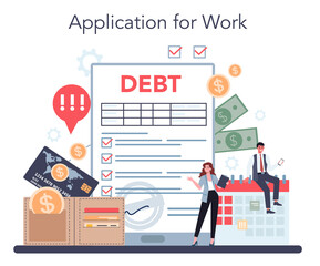 Debt collector online service or platform. Pursuing payment