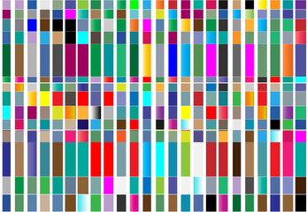 Noise, glitch concept abstract colorful vector illustration. Random rectangles, squares mosaic, tessellation geometric background element, pattern and texture