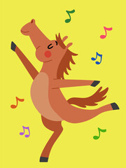 Horse Animal Dance Illustration