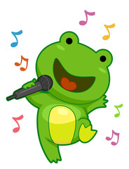 Frog Singing Microphone