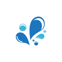 water splash icon vector illustration design template