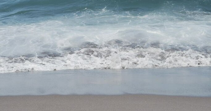 Slow motion sea waves at Praia dos Moinhos, S&atilde;o Miguel, Azores Portugal