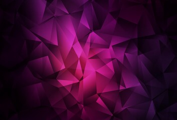 Dark Pink vector abstract mosaic pattern.