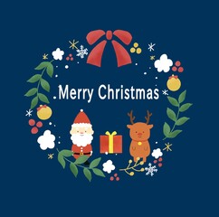 リースのクリスマスカード