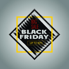 black friday design square shape and use brush.