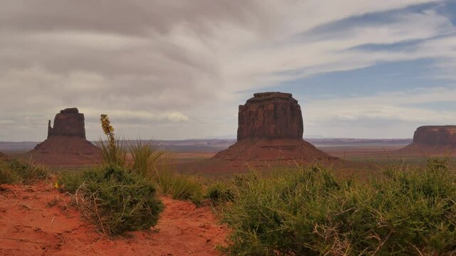 Monument Valley Dolly Shot Time Lapse Clouds in Arizona and Utah Southwest USA