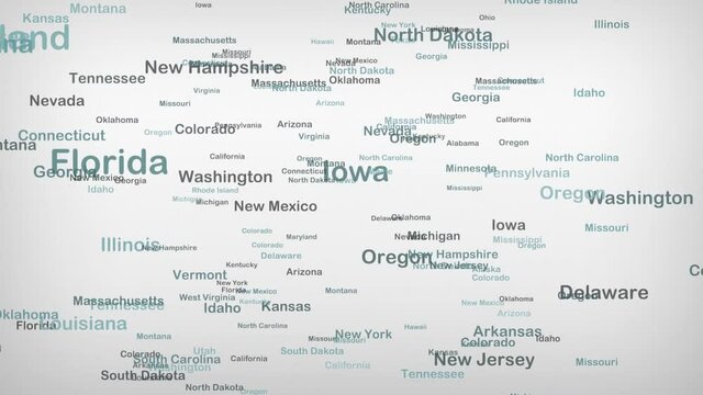 List of States Name of United States of America