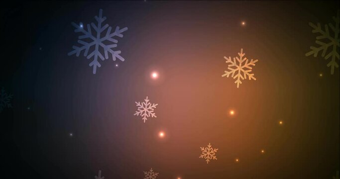 4K looping dark pink, yellow video sample in carnival style. Colorful fashion clip with gradient stars, snowflakes. Slideshow for mobile apps. 4096 x 2160, 30 fps.