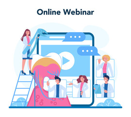 Dentist profession online service or platform. Dentists