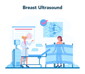 Mammologist concept. Consultation with doctor about breast