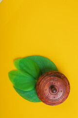 Indian Festival Dussehra , green leaf and rice