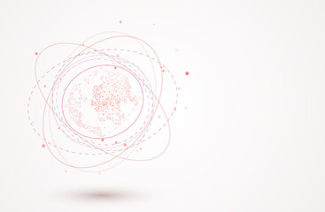 Obraz premium Technology image of globe