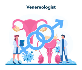 Venereologist concept. Professional diagnostic of dermatology disease