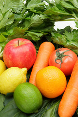 Fototapeta na wymiar 果実と野菜の集合