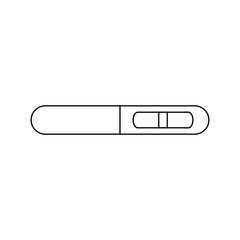 Pregnant test line icon. Pregnancy test with positive result line symbol. Vector isolated on the white background