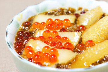 小鉢の海鮮松前漬け