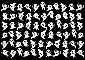 ハロウィンのおばけ模様のイラスト © osame