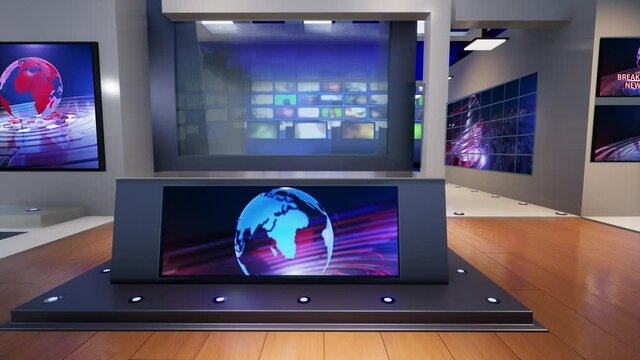 3D Virtual TV Studio News	