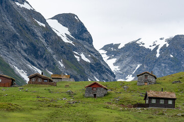 Fototapeta na wymiar Norway alpine village. 