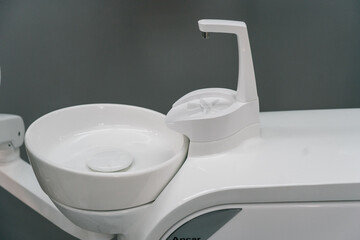 Dental equipment, instrument to rinse your mouth in a dentist room