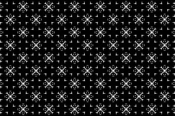 Ornament with elements of black and white colors.