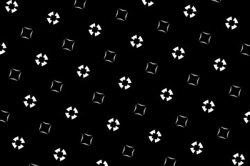 Ornament with elements of black and white colors.