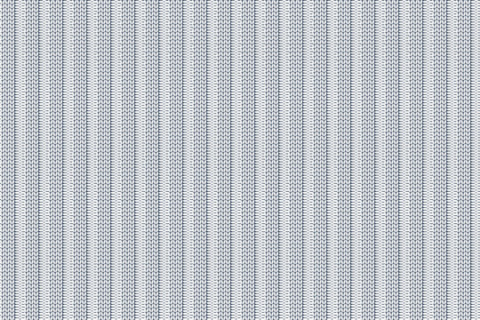 Knitting pattern for Christmas and Winter holiday background. Seamless pattern in white colors with elastic band.  Ribbed knitting.