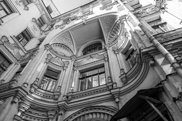 Moscow, Russia, August 11, 2020. The architectural ensemble of the historic district of the city....