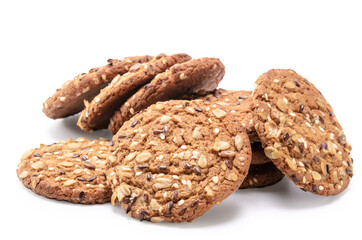 oatmeal cookies sprinkled with cereal grains