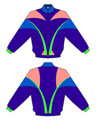 retro vintage windbreaker hoodie jacket template © Ronillo