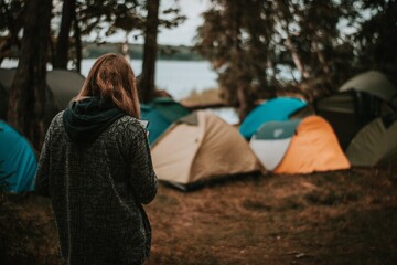 couple in the tent
