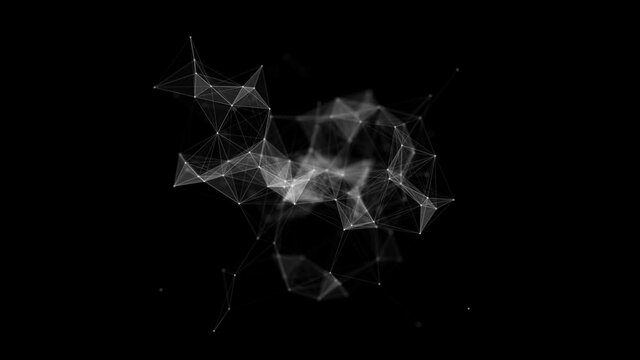 Futuristic Technology Poly and Connections Background Background with Depth of Field
