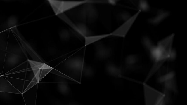 Futuristic Technology Poly and Connections Background Background with Depth of Field
