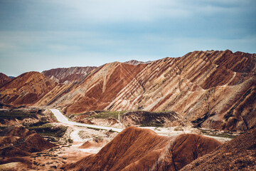 Zhangye Danxia National Geological Park.Colorful Danxia Geopark in Zhangye City, Gansu Province,...