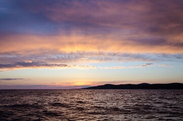 Sunset by the sea